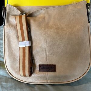 Wrangler Tan Minimalist Shoulder Bag